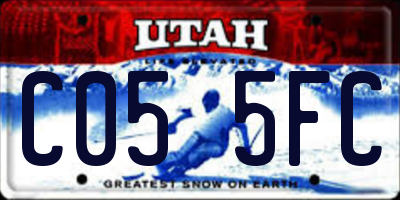 UT license plate C055FC
