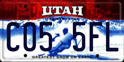 UT license plate C055FL