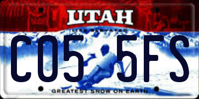 UT license plate C055FS