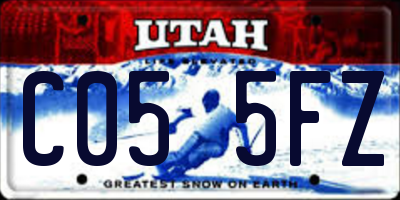 UT license plate C055FZ
