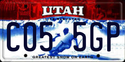 UT license plate C055GP