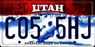 UT license plate C055HJ
