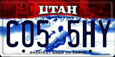UT license plate C055HY