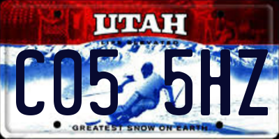 UT license plate C055HZ