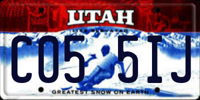 UT license plate C055IJ