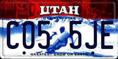 UT license plate C055JE