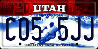 UT license plate C055JJ