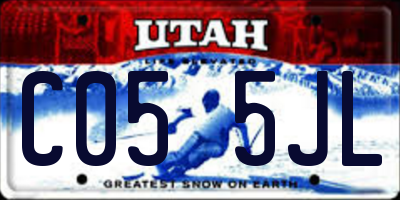 UT license plate C055JL