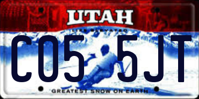 UT license plate C055JT