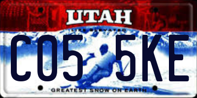 UT license plate C055KE