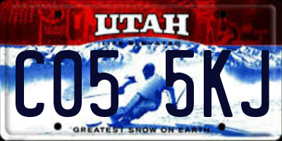 UT license plate C055KJ