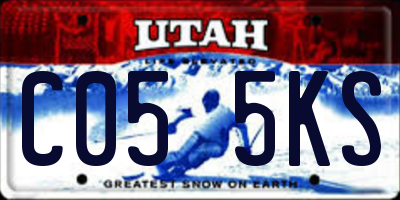 UT license plate C055KS