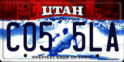 UT license plate C055LA
