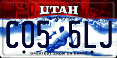 UT license plate C055LJ