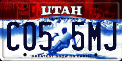 UT license plate C055MJ