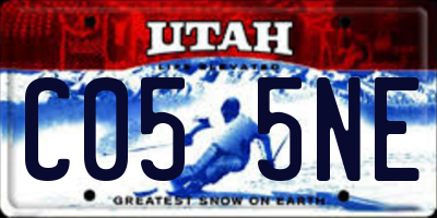 UT license plate C055NE