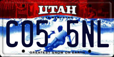UT license plate C055NL