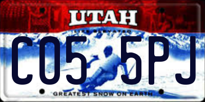 UT license plate C055PJ