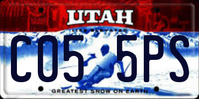 UT license plate C055PS