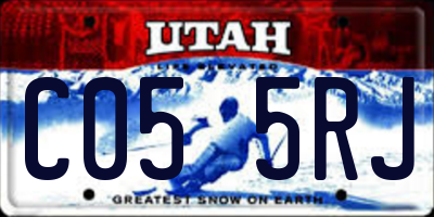 UT license plate C055RJ