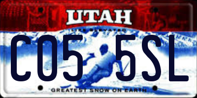 UT license plate C055SL