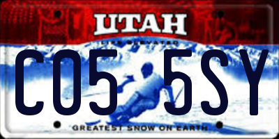 UT license plate C055SY