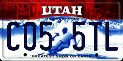 UT license plate C055TL