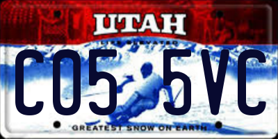 UT license plate C055VC
