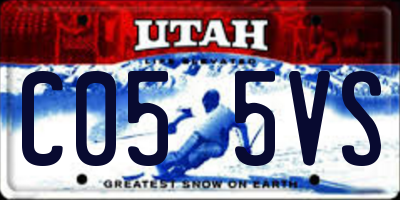 UT license plate C055VS