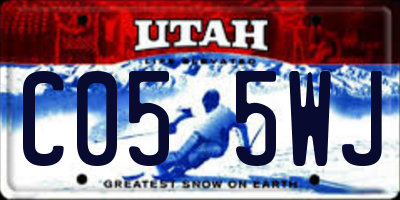 UT license plate C055WJ