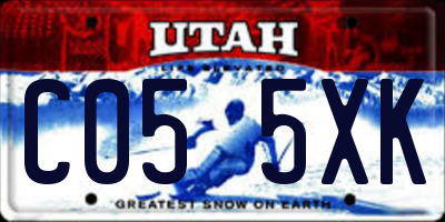 UT license plate C055XK