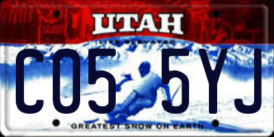 UT license plate C055YJ