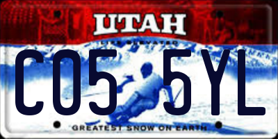 UT license plate C055YL