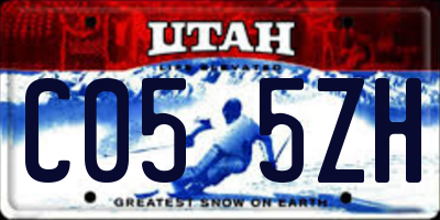 UT license plate C055ZH