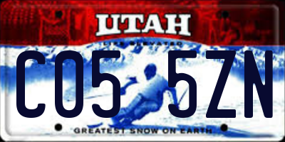UT license plate C055ZN