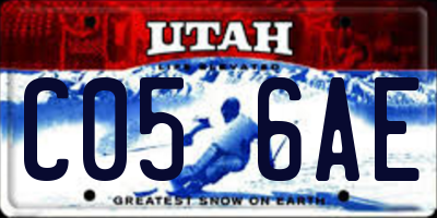 UT license plate C056AE