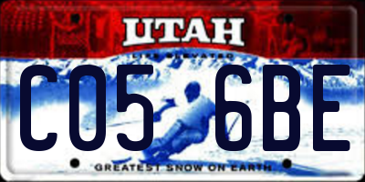 UT license plate C056BE