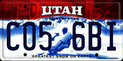 UT license plate C056BI