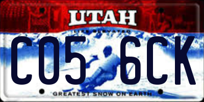 UT license plate C056CK