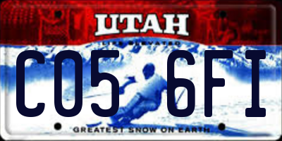 UT license plate C056FI