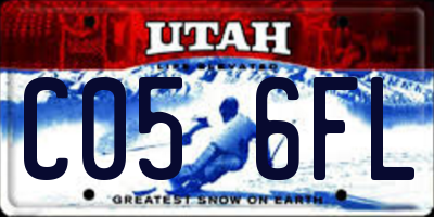 UT license plate C056FL