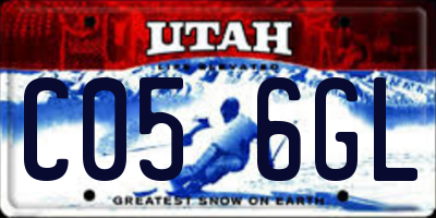 UT license plate C056GL