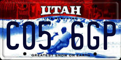 UT license plate C056GP