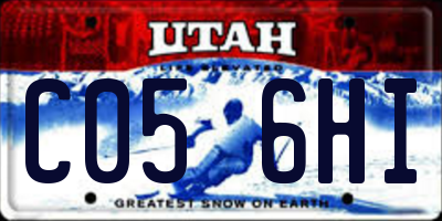 UT license plate C056HI