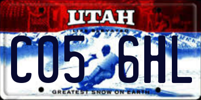 UT license plate C056HL