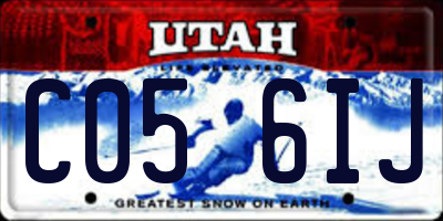 UT license plate C056IJ