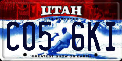 UT license plate C056KI