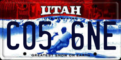 UT license plate C056NE
