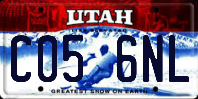 UT license plate C056NL