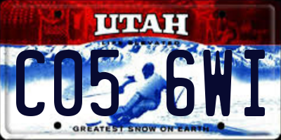 UT license plate C056WI